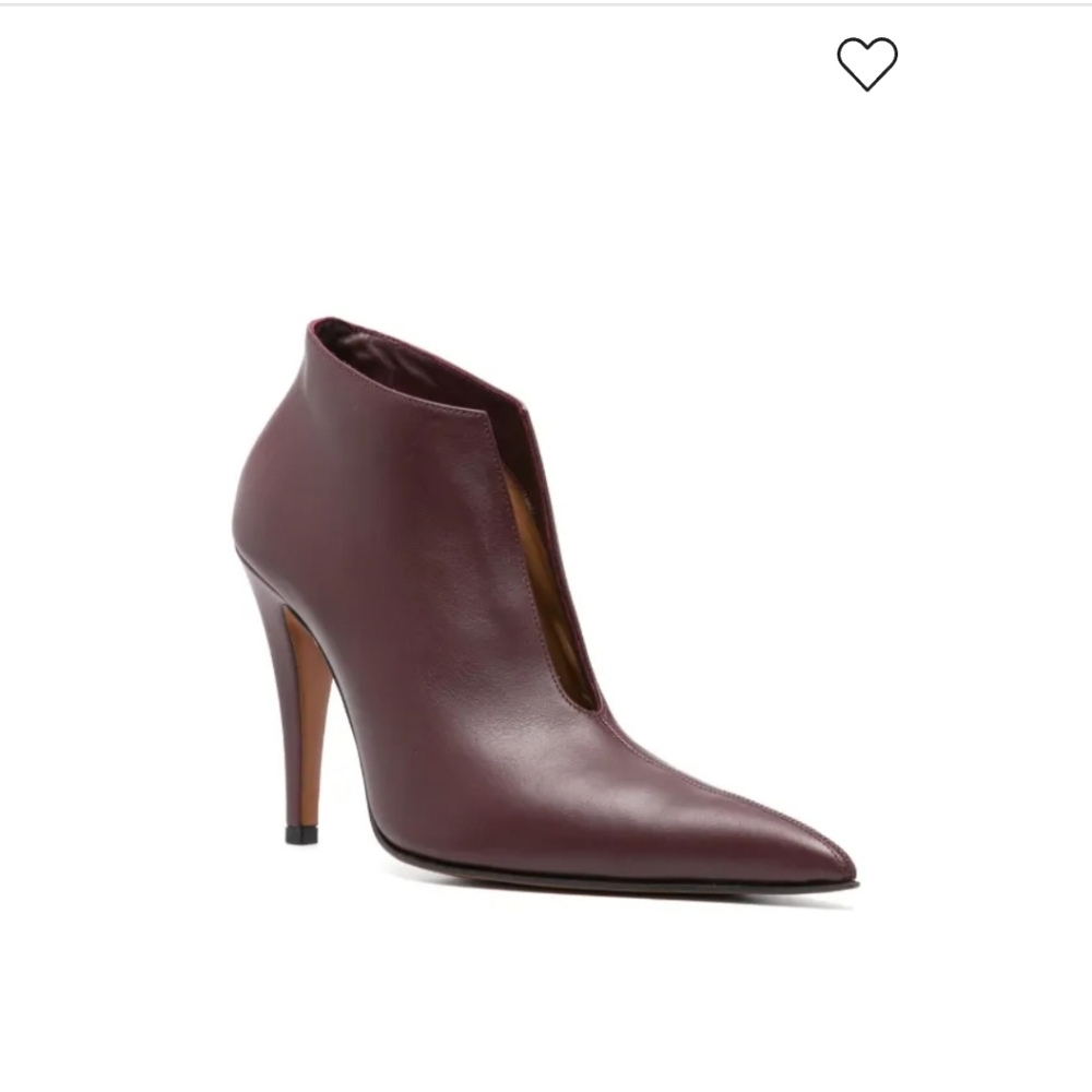 ALEXANDER MCQUEEN I 38 (US 8) Leather Scarf Heels I burgundy wine